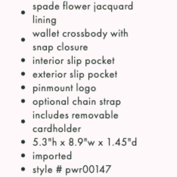 GONE!: NWT: Kate Spade Wallet Crossbody - Picture 5 of 8